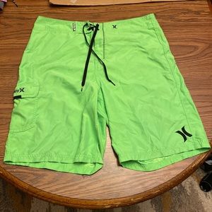 Hurley board shorts neon green size 36